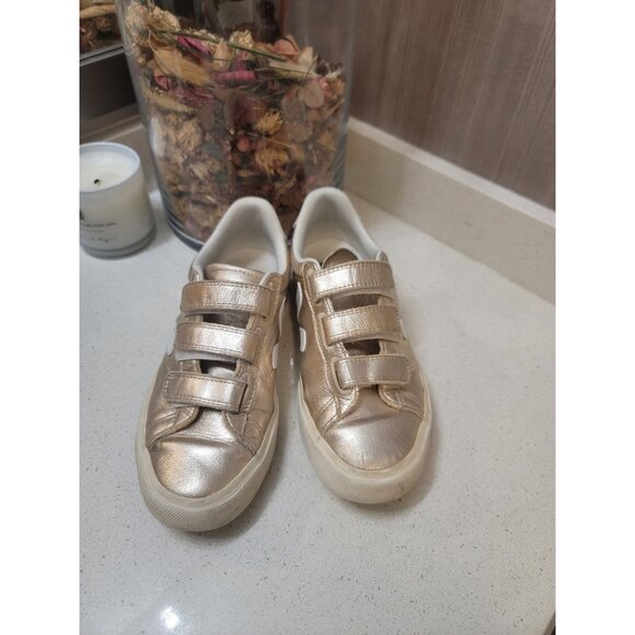 Veja Recife Metallic Grip Trio Court Sneakers Sz 8.5 US / 39 EU - Picture 1 of 10